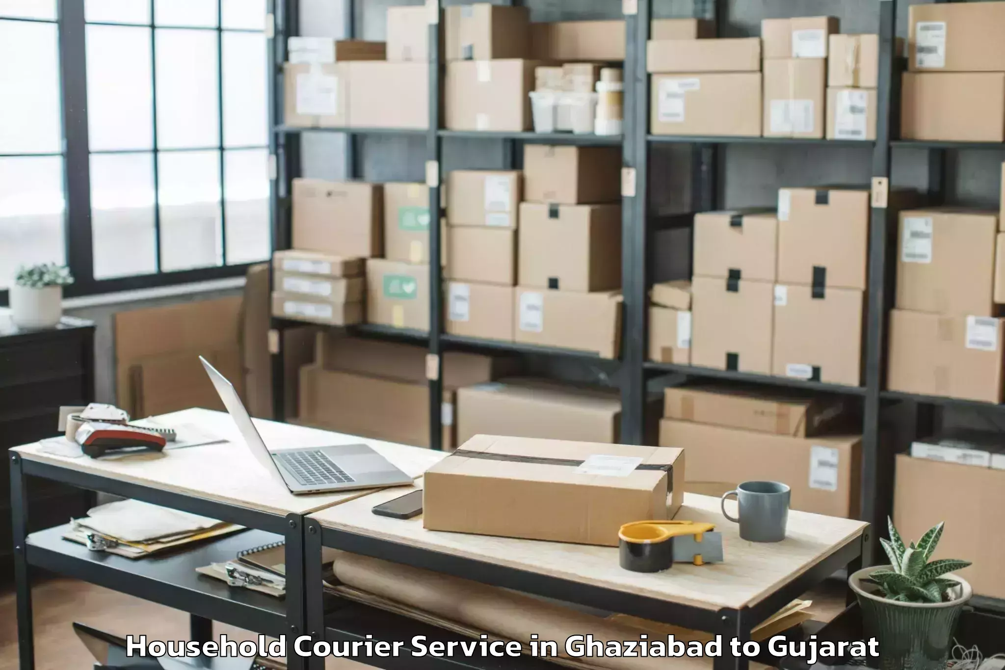 Easy Ghaziabad to Savarkundla Household Courier Booking